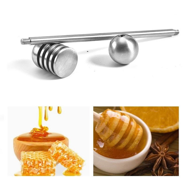 304 Stainless Steel Straight Handle Honey Stirrer With Round Bead Honey Stirrer