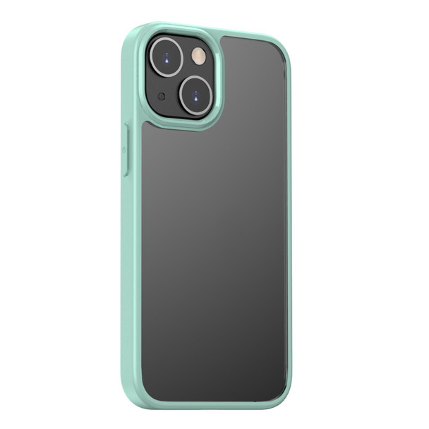 Clear Acrylic + TPU Four-corner All-inclusive Shockproof Case - iPhone 13 mini(Green)