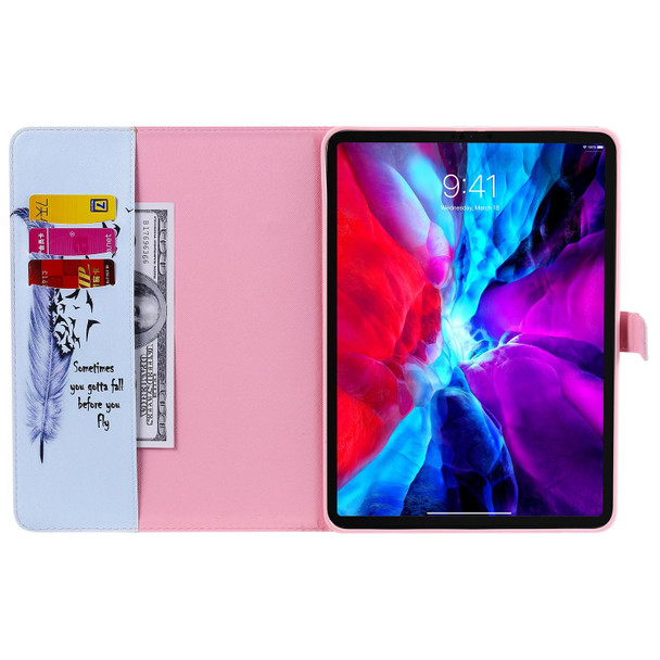 Painted Pattern Horizontal Flip Leather Case with Holder & Card Slots & Wallet & Sleep / Wake-up Function - iPad Air 2022 / 2020 10.9 /iPad Pro 11 2020 / 2018(Feather)