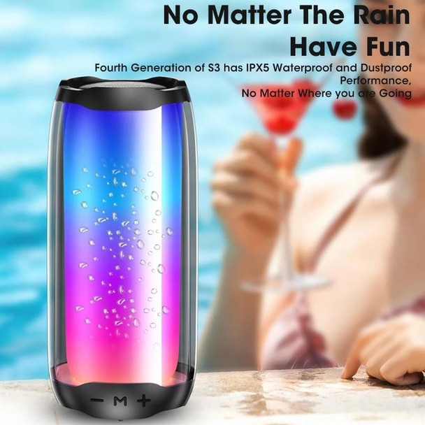 NBY 8892 LED IPX5 Waterproof Portable Wireless Bluetooth Speaker(White)