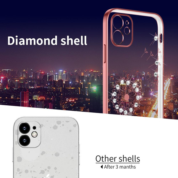 Ultra-thin Electroplating Dandelion Pattern Protective Case - iPhone 11 Pro Max(Rose Gold)