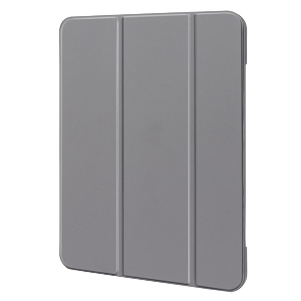 3-Fold Holder Shockproof Leatherette Smart Tablet Case for iPad mini 6(Grey)