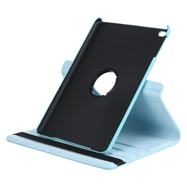 iPad 9.7 (2018) & iPad 9.7 (2017) & Air 2 & Air 360 Degree Rotation Litchi Texture Leather Case with 2 Gears Holder(Blue)