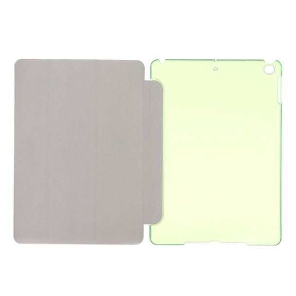 iPad 9.7 (2018) & iPad 9.7 inch (2017) & iPad Air Silk Texture Horizontal Flip Leather Case with Three-folding Holder(Green)