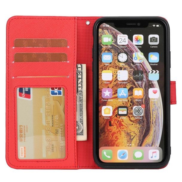 Cross Texture Detachable Leatherette Phone Case - iPhone XS Max(Red)