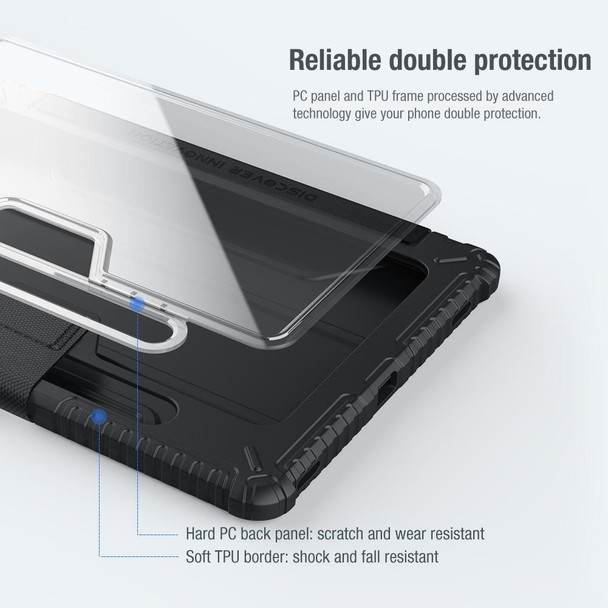 Samsung Galaxy Tab S8 NILLKIN Bumper Pro Camshield Tablet Leather Case(Blue)