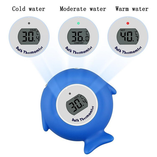 2 PCS Little Fish Baby Bath Electronic Thermometer Bathtub Pool Water Thermometer(Blue)