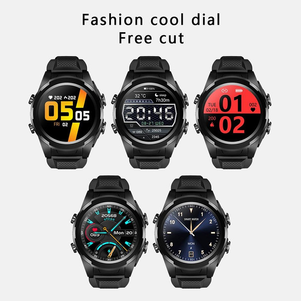 F6 1.28 inch IPS Screen 2 in 1 Bluetooth Earphone Smart Watch, Support Heart Rate & Blood Oxygen Monitoring / Bluetooth Music, Style:Steel Strap(Black)