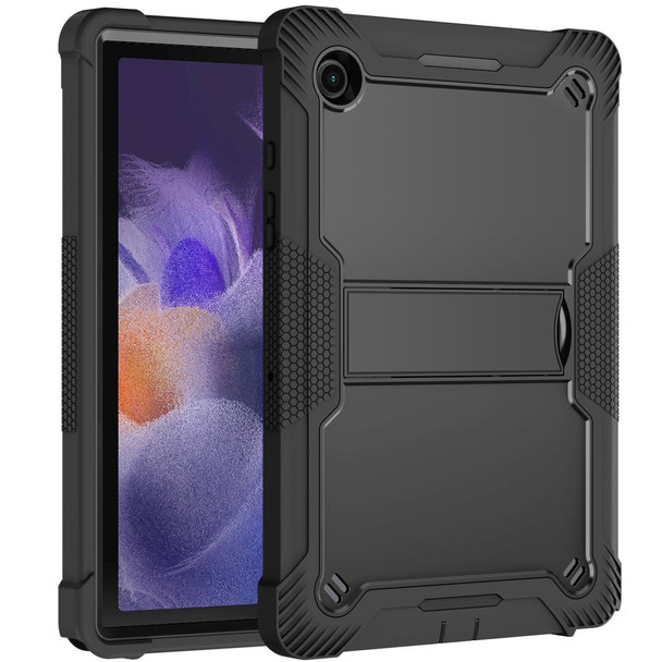 Samsung Galaxy Tab A8 10.5 2021 Silicone + PC Shockproof Protective Tablet Case with Holder(Black)
