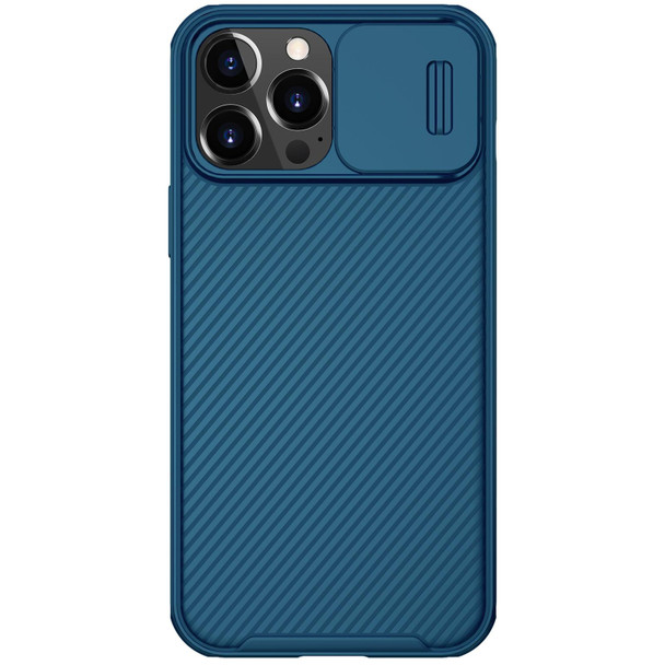 NILLKIN Black Mirror Pro Series Camshield Full Coverage Dust-proof Scratch Resistant Phone Case - iPhone 13 Pro Max(Blue)