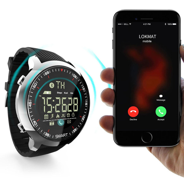 Lokmat MK18 1.1 inch Circle Screen IP68 Waterproof Smart Watch, Support Information Reminder / Remote Camera / Walking Motion Monitor(Orange)