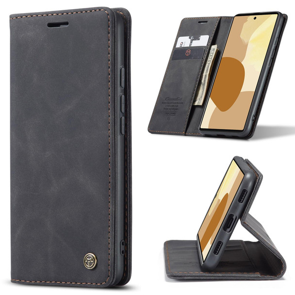 Google Pixel 6 CaseMe 013 Multifunctional Horizontal Flip Leather Phone Case with Card Slot & Holder & Wallet(Black)