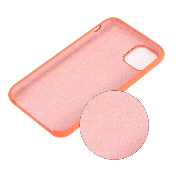 iPhone 11 Solid Color Liquid Silicone Shockproof Case (Melon Red)