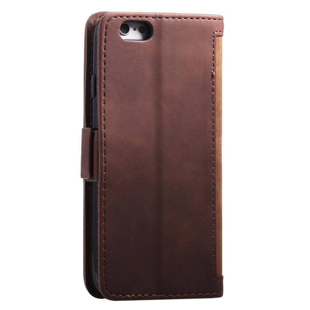 iPhone SE 2022 / SE 2020 / 8 / 7 Retro Splicing Horizontal Flip Leather Case with Card Slots & Holder & Wallet(Brown)