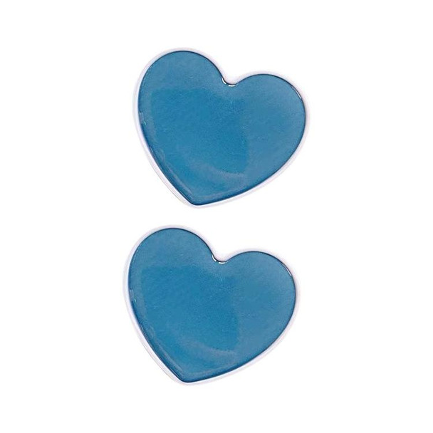 2 PCS Solid Color Love Airbag Phone Stand Ring Holder(Sea Blue)