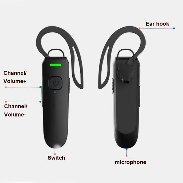 A08 Mini Ear Hook Wireless Walkie Talkie Outdoor Mini Walkie Talkie  Wireless Bluetooth Walkie Talkie