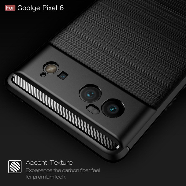Google Pixel 6 Brushed Texture Carbon Fiber TPU Case(Navy Blue)