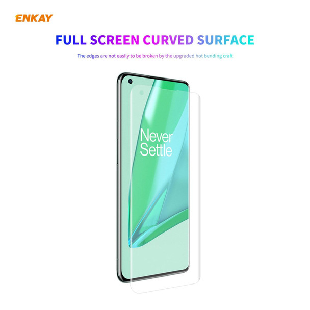 1 PCS - OnePlus 9 Pro ENKAY Hat-Prince 3D Full Screen PET Curved Hot Bending HD Screen Protector Soft Film