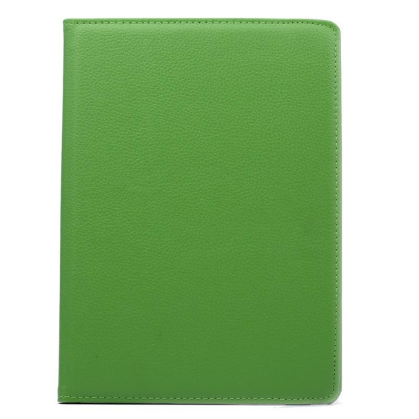 360 Degree Rotation Litchi Texture Flip Leatherette Case with 2 Gears Holder for iPad Air 2(Green)