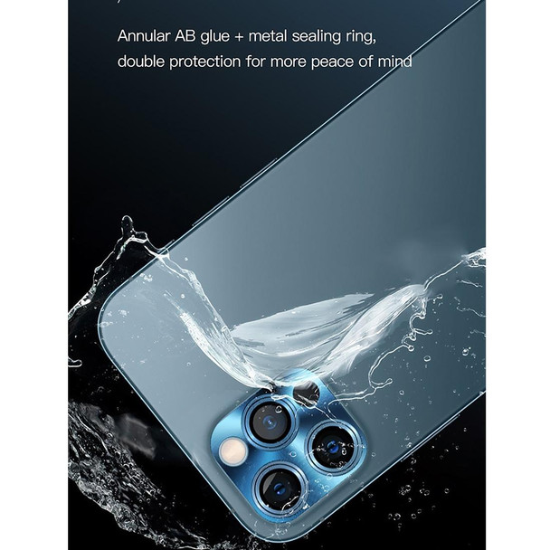 TOTUDESIGN AB-065 Armor Series Aluminum Alloy + Tempered Glass Integrated Lens Film - iPhone 12 Pro Max(Black)