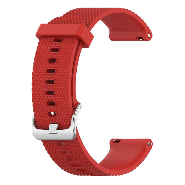 18mm Texture Silicone Wrist Strap Watch Band for Fossil Female Sport / Charter HR / Gen 4 Q Venture HR (Red)