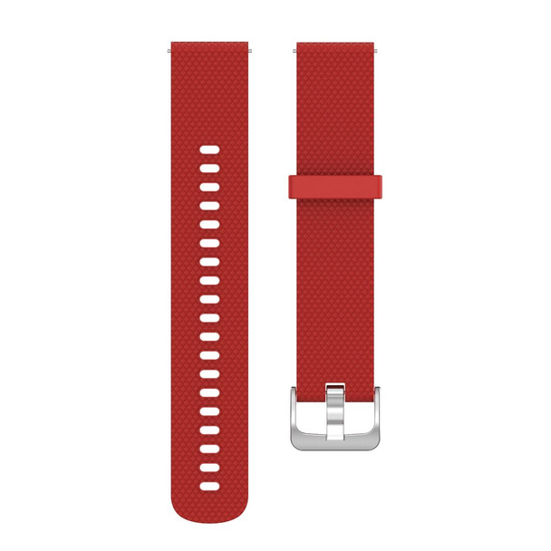 18mm Texture Silicone Wrist Strap Watch Band for Fossil Female Sport / Charter HR / Gen 4 Q Venture HR (Red)