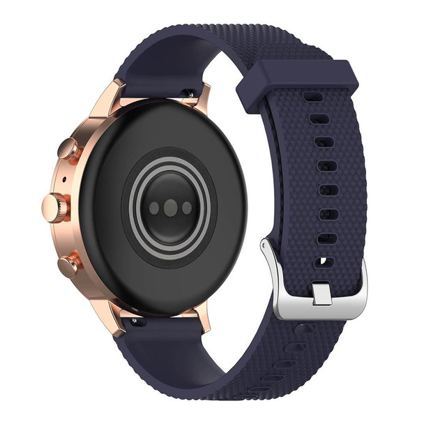 18mm Texture Silicone Wrist Strap Watch Band for Fossil Female Sport / Charter HR / Gen 4 Q Venture HR (Dark Blue)