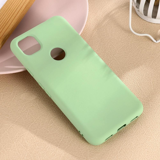 Google Pixel 4a Pure Color Liquid Silicone Shockproof Full Coverage Case(Green)