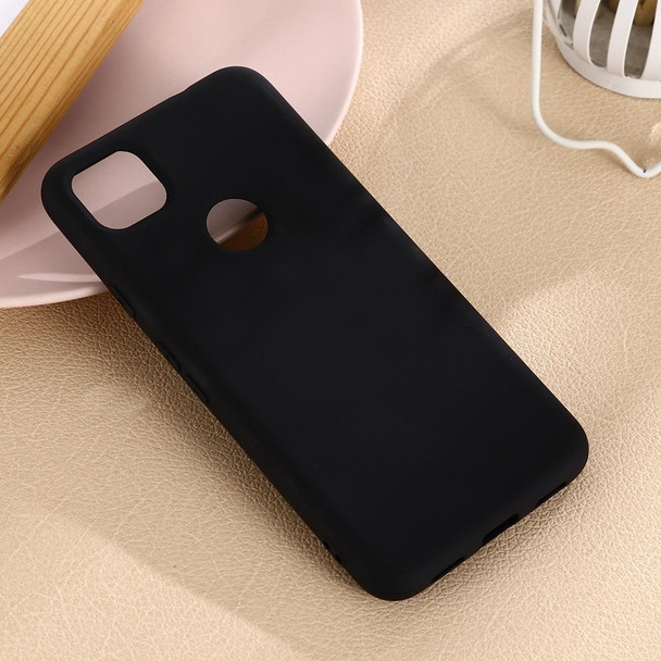 Google Pixel 4a Pure Color Liquid Silicone Shockproof Full Coverage Case(Black)