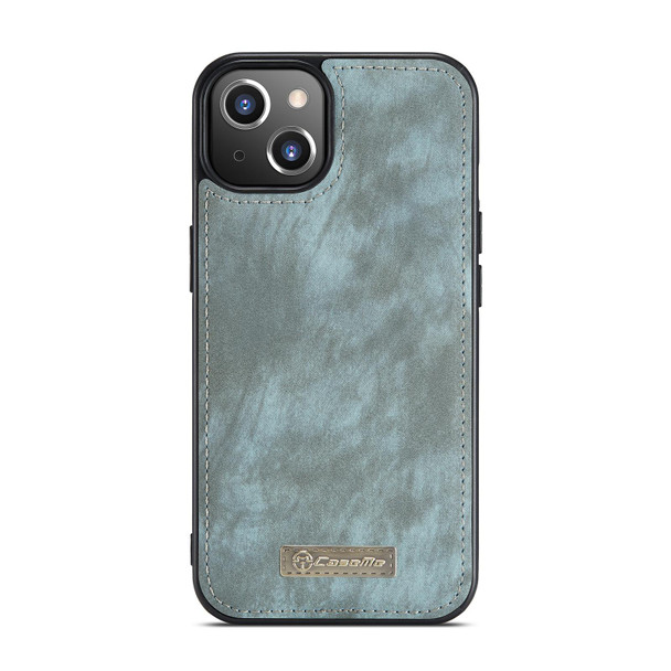 CaseMe-008 Detachable Multifunctional Horizontal Flip Leatherette Case with Card Slot & Holder & Zipper Wallet & Photo Frame - iPhone 13 mini(Blue)