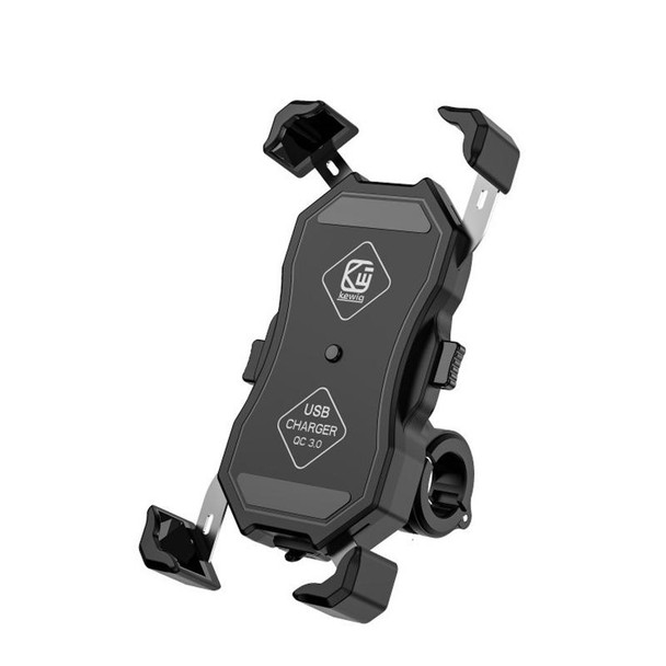 Kewig Motorcycle Outdoor Riding Four-Claw Fixed Mobile Phone Bracket QC3.0 Fast Charging Waterproof Holder(M11-B)