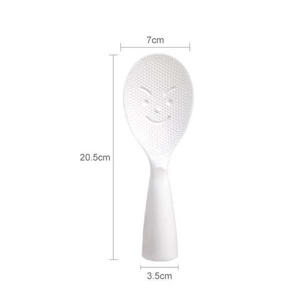 8 PCS Creative Smile Face Rice Spoon Vertical Type Food Grade Kitchen Rice Cooker Spoon