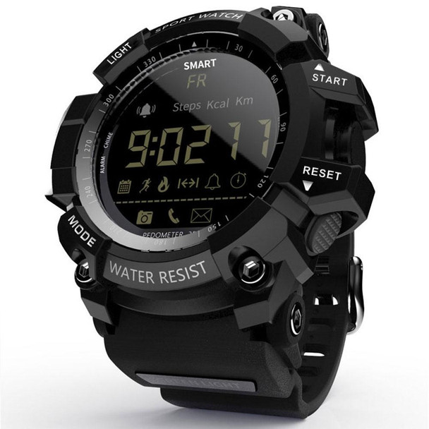 Lokmat MK16 LCD Screen 50m Waterproof Smart Watch, Support Information Reminder / Remote Camera / Walking Motion Monitor(Black)