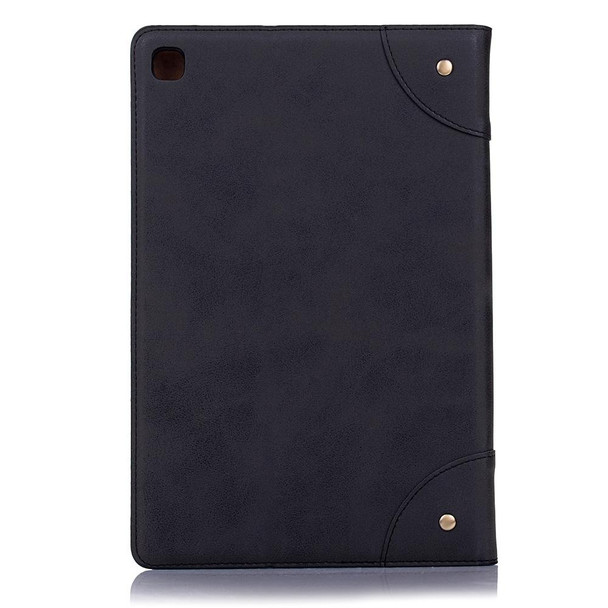 Samsung Galaxy Tab A7 T500 Retro Leather Tablet Case(Black)