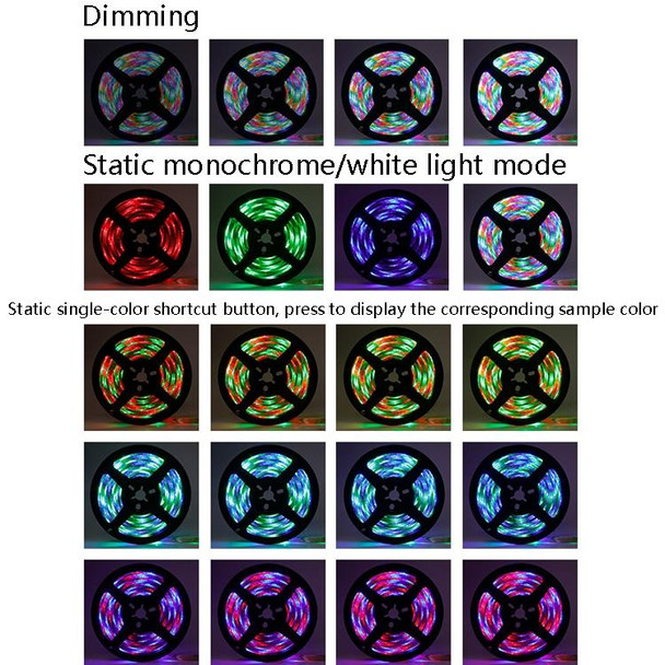 2m LED Light Strip 16 Color Remote Control RGB Light Belt USB Symphony Neon Decorative Soft Light Bar(Bareboard )