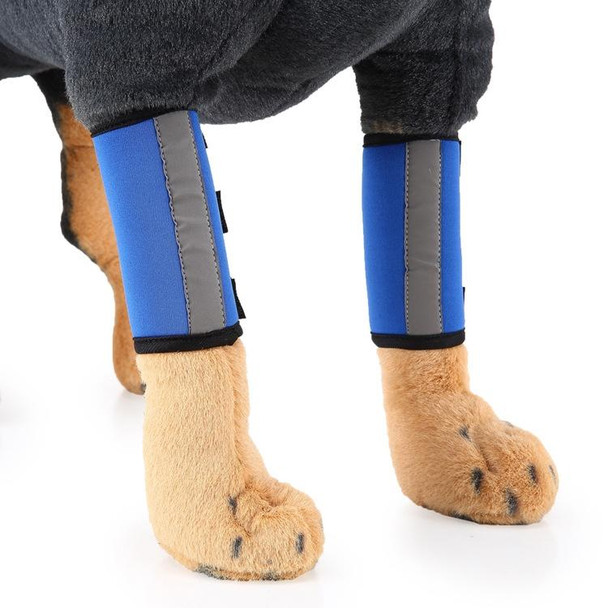 Pet Knee Protector Dog Surgery Injury Protective Cover, Size: S(Blue Reflection)