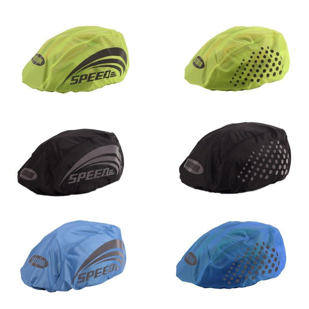 2 PCS Cycling Helmet Rain Cover Outdoor Reflective Safety Helmet Cover, Size: Free Size(Black (Style 1))