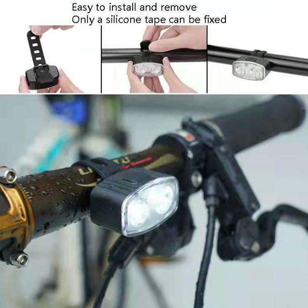 BG-3106 Bicycle Lamp USB Charging Mountain Bike Night Rider Light(Red)