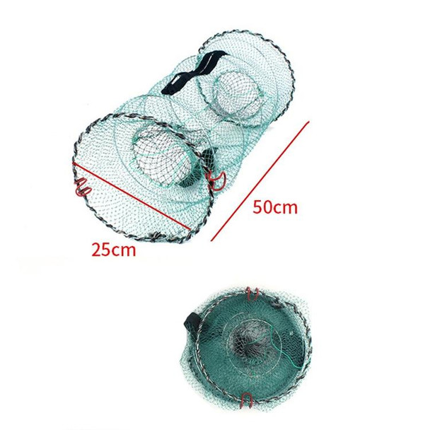 Spring Crab Cage Fishing Net Round Folding Fishing Net(Small)