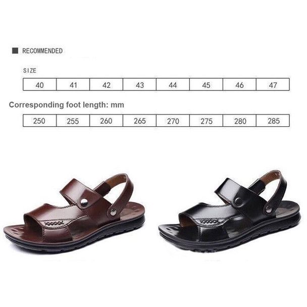 Non-slip Outer Wear Dual-use Sandals Slippers Men Casual Beach Shoes, Size: 41(Black)