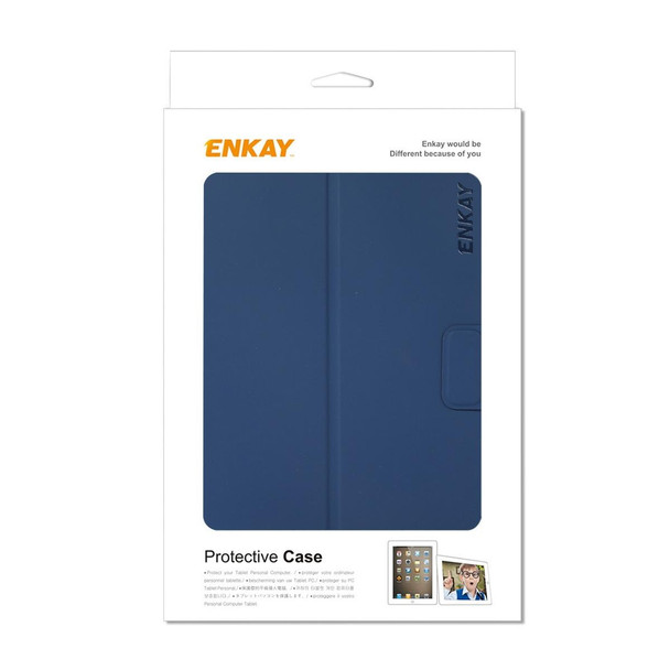 ENKAY Leatherette Stand Smart Tablet Case - iPad mini 6 2021(Dark Blue)