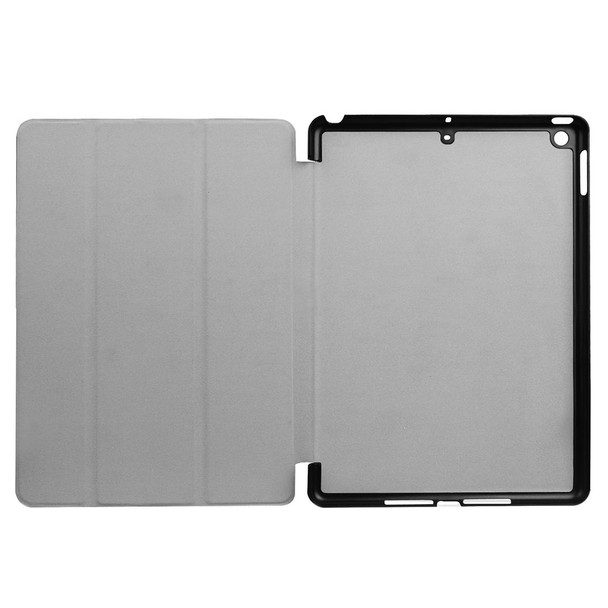 iPad 9.7 (2018) & iPad 9.7 (2017) Custer Texture Horizontal Flip Leather Case with Three-folding Holder & Sleep / Wake-up Function(Dark Blue)