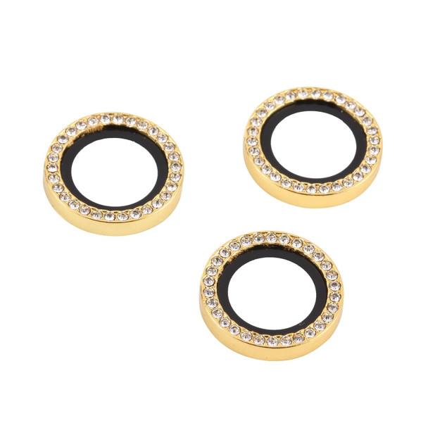 9H Point Drill Camera Lens Protector Circle - iPhone 12 Pro Max(Gold)