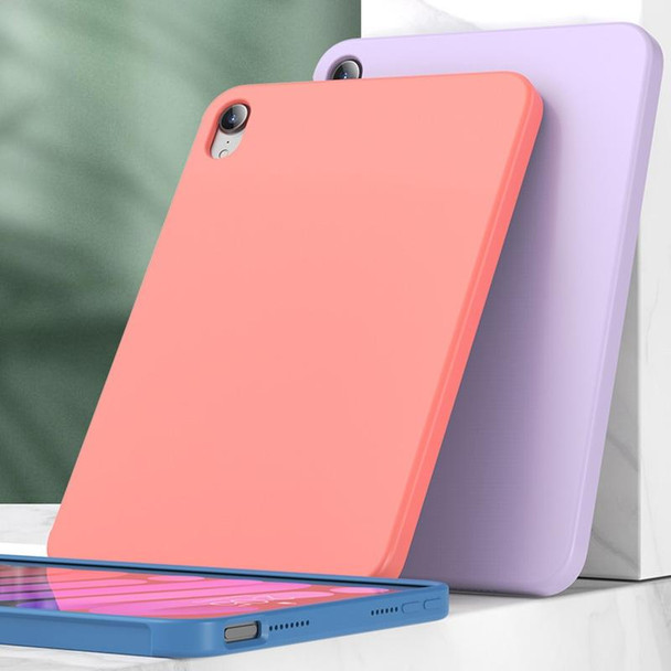 Mutural Silicone Microfiber Tablet Case - iPad mini 6(Pink)