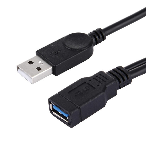 2 in 1 USB 3.0 Female to USB 2.0 + USB 3.0 Male Cable for Computer / Laptop, Length: 29cm