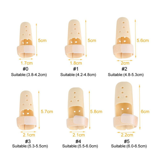 4 PCS Finger Splint Brace Adjustable Finger Support Protector - Fingers Arthritis Joint Finger Injury, Specification: No. 5: 60-65mm(Complexion)