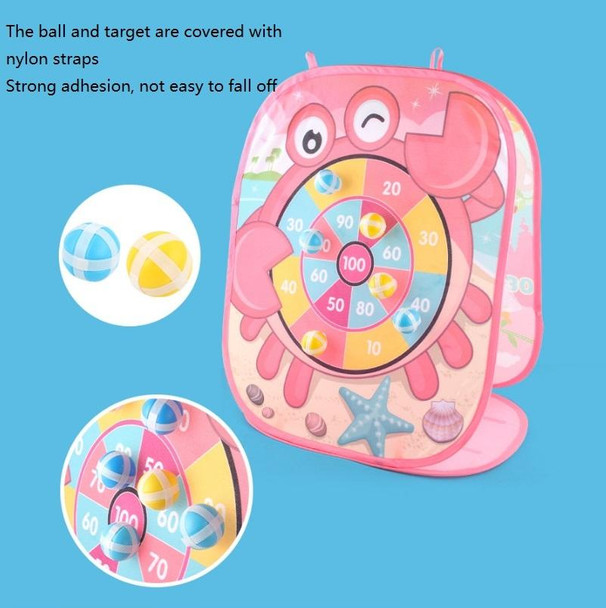 2 In 1 Indoor Children Folding Throwing Sandbags Board Toy(Pink)