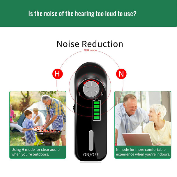 Z-C06 USB Rechargeable Digital Hearing Aid Sound Amplifier for Elder Seniors(Black)