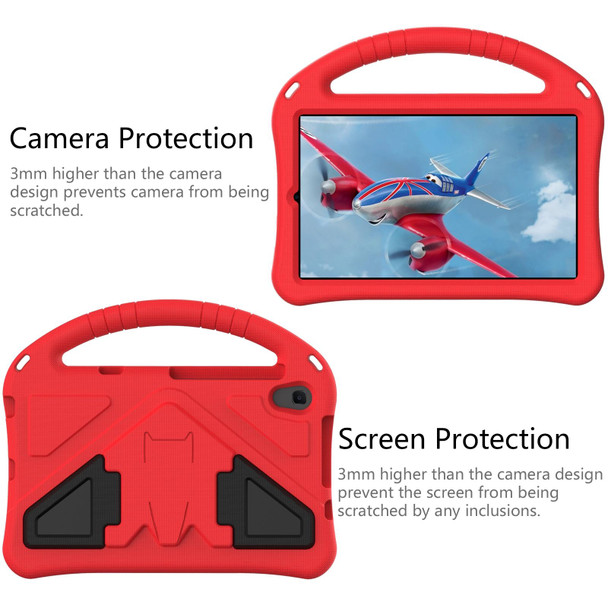 Galaxy Tab A 8.4 (2020) T307 EVA Flat Anti Falling Protective Case Shell with Holder(Red)