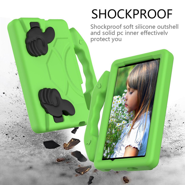 Galaxy Tab 4 7.0 T230 / T231 EVA Material Children Flat Anti Falling Cover Protective Shell With Thumb Bracket(Green)